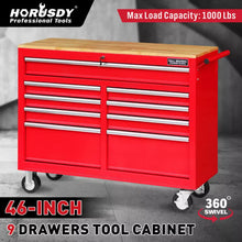 Load image into Gallery viewer, 9 Drawers Tool Box Chest Cabinet Trolley Box Garage Storage Toolbox Red 1000lbs