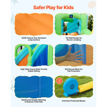 Load image into Gallery viewer, Inflatable Bounce House, 3.4 x 3.74 x 2.13 m Inflatable Bounce House Water Slide, Bouncer Castle with Castle Bounces, Basketball Hoop, Splash Pool & Water Ring Toss, for 3 to 4 Kids Ages 3 to 8