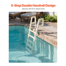 Load image into Gallery viewer, 5-Step Inclined Robust Pool Ladder of 2 Handrails for 1219.2-1371.6mm Pool