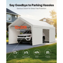 Load image into Gallery viewer, Carport Car Canopy 12x20FT Heavy Duty Car Shelter with Sidewalls Grey
