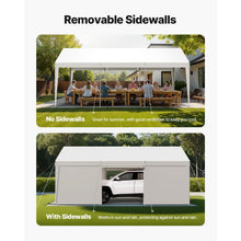 Load image into Gallery viewer, Carport Car Canopy 12x20FT Heavy Duty Car Shelter with Sidewalls Grey