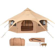 Load image into Gallery viewer, Canvas Tent 4 Seasons 5 m/16.4 ft Bell Tent for Camping with Stove Jack