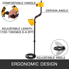 Load image into Gallery viewer, Metal Detector Waterproof Disc Metal detectors Underwater Underground high Accuracy LCD Display Metal Detector for Adults and Children Headphone Automatic Detector (Yellow 3010)