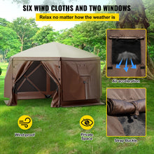 Load image into Gallery viewer, Pop-up Camping Gazebo Camping Canopy Shelter 6 Sided 10' x 10' Sun Shade