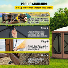 Load image into Gallery viewer, Pop-up Camping Gazebo Camping Canopy Shelter 6 Sided 10' x 10' Sun Shade