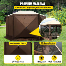 Load image into Gallery viewer, Pop-up Camping Gazebo Camping Canopy Shelter 6 Sided 10' x 10' Sun Shade