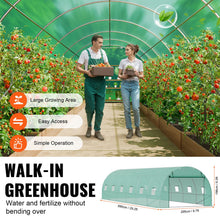 Load image into Gallery viewer, Walk-in Tunnel Greenhouse 29.2x9.7x6.5ft Galvanized Frame PE Cover Green