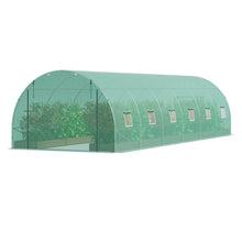 Load image into Gallery viewer, Walk-in Tunnel Greenhouse 29.2x9.7x6.5ft Galvanized Frame PE Cover Green