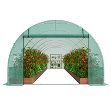 Load image into Gallery viewer, Walk-in Tunnel Greenhouse 29.2x9.7x6.5ft Galvanized Frame PE Cover Green