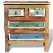 Load image into Gallery viewer, Reclaimed Cabinet Solid Wood with 4 Drawers Side table (small)