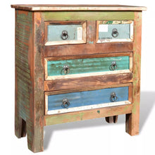 Load image into Gallery viewer, Reclaimed Cabinet Solid Wood with 4 Drawers Side table (small)