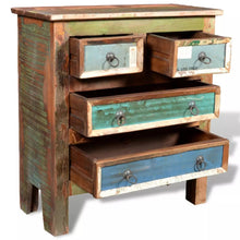 Load image into Gallery viewer, Reclaimed Cabinet Solid Wood with 4 Drawers Side table (small)