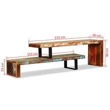 Load image into Gallery viewer, Adjustable Length Entertainment Unit in Reclaimed Wood
