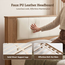 Load image into Gallery viewer, Artiss Queen Bed Frame with 2 Drawers, PU Leather Headboard & Charging Station