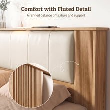 Load image into Gallery viewer, Artiss Queen Bed Frame with 2 Drawers, PU Leather Headboard & Charging Station