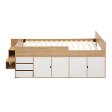 Load image into Gallery viewer, Artiss King Single Bed Frame with Storage, 3 Drawers and Two-Step Access, 2 Cabinets