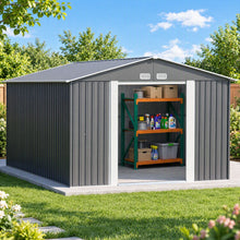 Load image into Gallery viewer, Giantz Garden Shed with 3-Tier Garage Shelving Rack Outdoor Tool Storage Racks