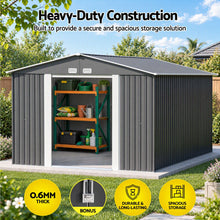 Load image into Gallery viewer, Giantz Garden Shed with 3-Tier Garage Shelving Rack Outdoor Tool Storage Racks
