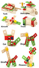 Load image into Gallery viewer, Wooden Tool Box set building and fixing pretend play educational toy