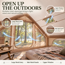 Load image into Gallery viewer, Weisshorn A-Frame Inflatable Air Tent with Mesh Windows, Family Glamping