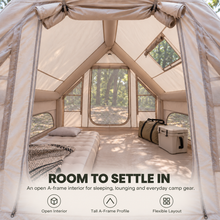 Load image into Gallery viewer, Weisshorn A-Frame Inflatable Air Tent with Mesh Windows, Family Glamping