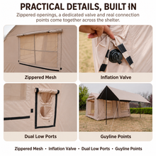 Load image into Gallery viewer, Weisshorn Inflatable Cabin Tent 300x400cm Side Awning Roof Skylight