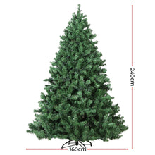 Load image into Gallery viewer, Jingle Jollys Christmas Tree 2.4M Xmas Tree Decorations 3190 LEDs 8 Light Mode