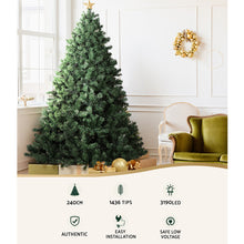 Load image into Gallery viewer, Jingle Jollys Christmas Tree 2.4M Xmas Tree Decorations 3190 LEDs 8 Light Mode