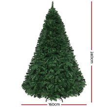 Load image into Gallery viewer, Jingle Jollys Christmas Tree 2.4M Xmas Tree Decoration 8 Light Mode Multi Colour