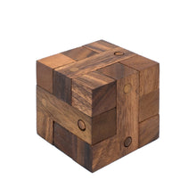 Load image into Gallery viewer, The ancient Key wooden brain teaser Locking challenge puzzle