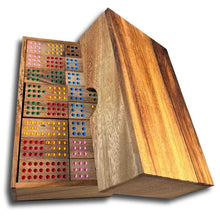 Load image into Gallery viewer, Dominoes Game wood Set 91 pieces Handmade Dominoes in Gift box