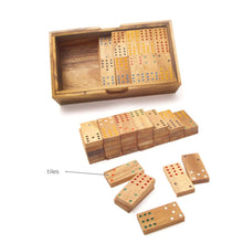 Load image into Gallery viewer, Dominoes Game wood Set 91 pieces Handmade Dominoes in Gift box