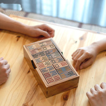 Load image into Gallery viewer, Dominoes Game wood Set 91 pieces Handmade Dominoes in Gift box