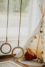 Load image into Gallery viewer, Gym Swing Rings 24 cm Wooden Gymnastic Rings fun for childre.