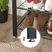 Load image into Gallery viewer, VASAGLE 175cm Coat Rack Stand Shoe Bench with Shelves Greige