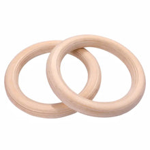 Load image into Gallery viewer, Wooden Gymnastic Rings with Adjustable Numbered Straps (Wooden)