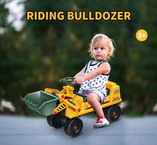 Load image into Gallery viewer, GOMINIMO Kids Ride On Bulldozer Digger Tractor Excavator Toy Car with Helmet