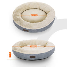 Load image into Gallery viewer, 55cm Dog Sofa Bed Round Shape Fabric Grey
