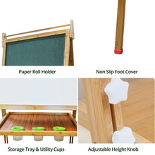 Load image into Gallery viewer, Bamboo Kids Dual-Sided Art Easel with Painting and Drawing Accessories