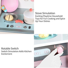 Load image into Gallery viewer, Wooden Kitchen Playset for Kids (Japanese Style Kitchen Set, Pink) EK-KP-106-MS