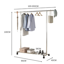 Load image into Gallery viewer, Clothes Rack Stainless Steel One Rail