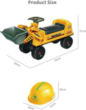 Load image into Gallery viewer, GOMINIMO Kids Ride On Bulldozer Digger Tractor Excavator Toy Car with Helmet