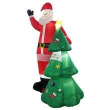 Load image into Gallery viewer, 2.5m Santa and Christmas Tree Christmas Inflatable with LED