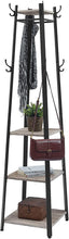 Load image into Gallery viewer, Coat Rack Stand with 3 Shelves Industrial Greige