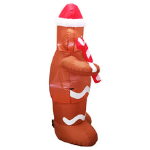 Load image into Gallery viewer, 1.5m Gingerbread Man Christmas Inflatable with LED