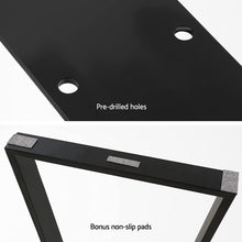 Load image into Gallery viewer, EKKIO 2x Rectangle Iron Table Legs 71cm(H) x 65cm(L) - (Black)