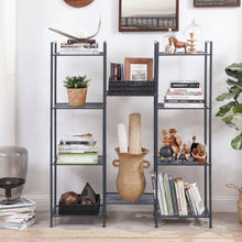Load image into Gallery viewer, Bathroom Shelf 5-Tier Storage Rack with Adjustable Shelf Black