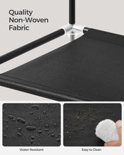 Load image into Gallery viewer, 10 Tier Metal Shoe Rack Non-Woven Fabric Shelves Holds up to 50 Pairs Black