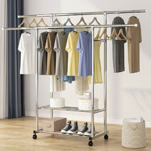 Load image into Gallery viewer, EKKIO Clothes Rack Stainless Steel Two Rail