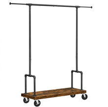 Load image into Gallery viewer, VASAGLE Clothes Rack Single Rail with Wheels